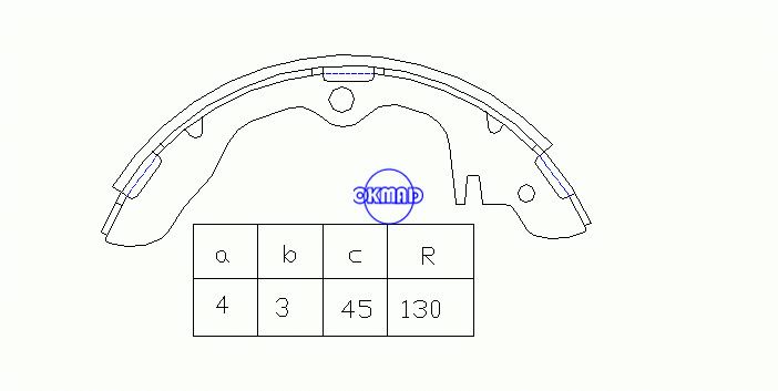 FORD Focus TRUCK Courier Rotary Pickup Drum Brake shoes FMSI:8114-S489 OEM:8854-26-310 MK3326 SA015 GS8120, OK-BS211